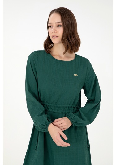 U.s. Polo Assn. Kadın Koyu Yeşil Elbise Dokuma 50289860-vr079 Koyu Yeşil