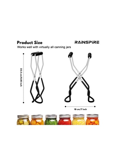 Ximistore9 Siyah Paslanmaz Çelik Kavanoz Kırıcı, Kayma Ve Isıya Dayanıklı, Kavanoz Ve Şişe Taşıyıcı Kelepçe Siyah