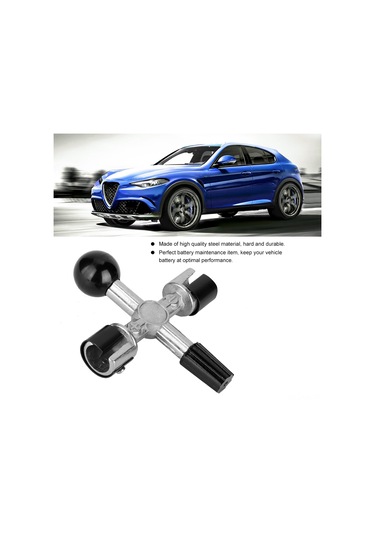 Vkemall Araç Akü Bakımı Aleti: Çelik Konstruksiyonlu, Korozyon Kaldıran, Elektrik Bağlantısını Geliştiren 4 Yollu Terminal Temizleyici