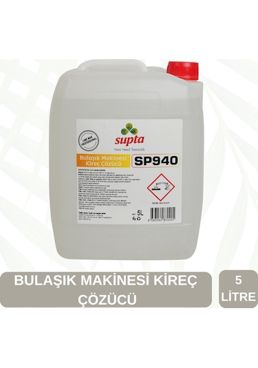 Supta Endüstriyel Bulaşık Makinesi Kireç Çözücü 5 L
