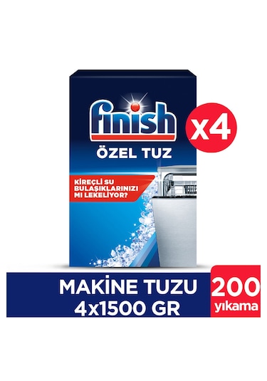 Finish Bulaşık Makinesi Özel Tuzu 4 x 1500 G