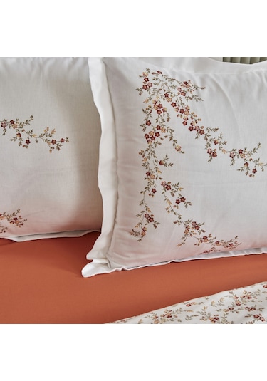 Karaca Home Mizu %100 Pamuk Çift Kişilik Nevresim Takımı + Pike Krem