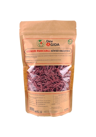 Kırmızı Pancarlı Siyez Eriştesi 500 G (Aç-Kapa Ambalaj)