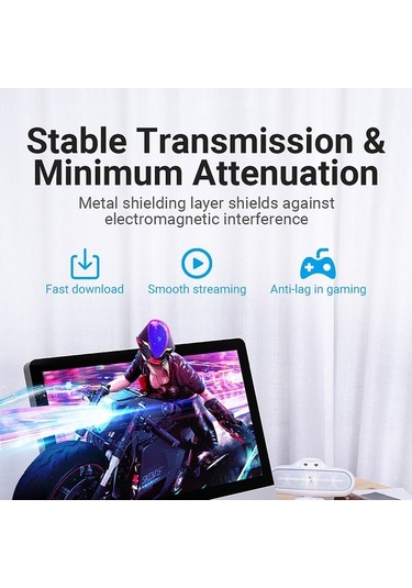 Besthome1 Vention Cat.6 Ftp Rj45 Ağ Bağlayıcı, Metal Gövde İle Emc Koruma, Altın Kaplı Pimler, Sabit Erişim, 1 Adet Beyaz