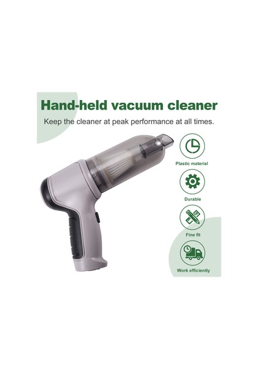 Crackedice Mini El Tipi Elektrikli Süpürge Kablosuz Araba Elektrikli Süpürgesi Taşınabilir Gri