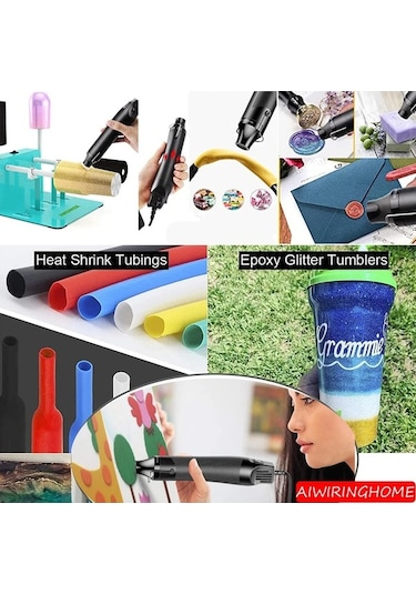 Createtech 300w Mini Isı Tabancası - 110v Jp Plug, 300 Adet Isı Only Sıcak Hava Fırça