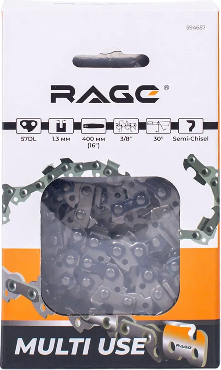 Rage Zincirli Testere Zinciri 57 Dişli, 400mm 16" , 3/8" 1.3, S57 325970686