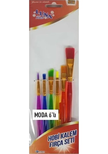 Ennalbur Luna Moda Hobi Kalem Fırça Seti 6 Parça