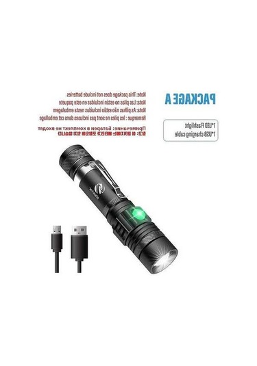 Bloomnest Yüksek Güçlü Led El Feneri, T6 Kamp Meşalesi, 4 Aydınlatma Modu, Su Geçirmez, Macera Kamp El Feneri Asorti Çok Renkli