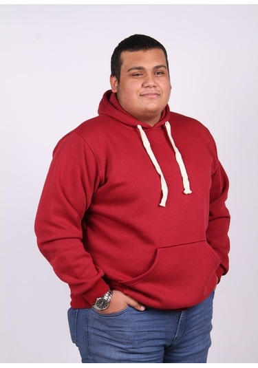 Eks Büyük Beden Erkek Kapşonlu Sweatshirt