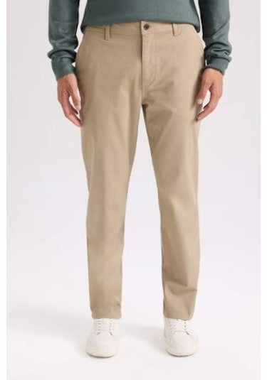 DeFacto Regular Fit Normal Kesim Yazlık Düz Paça Chino Kanvas Pantolon D7349AX25SPBG129