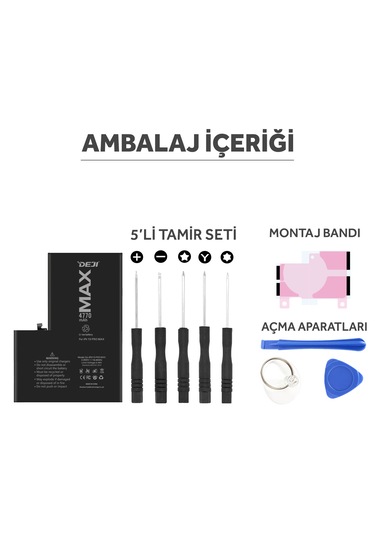 İphone Uyumlu 15 Pro Max Mucize Batarya Deji 4770mah - Yüksek Kapasite