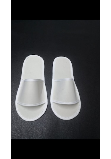 100 Çift Spa Terlik Otel Terliği Kaymaz Taban Önü Açık Terlik