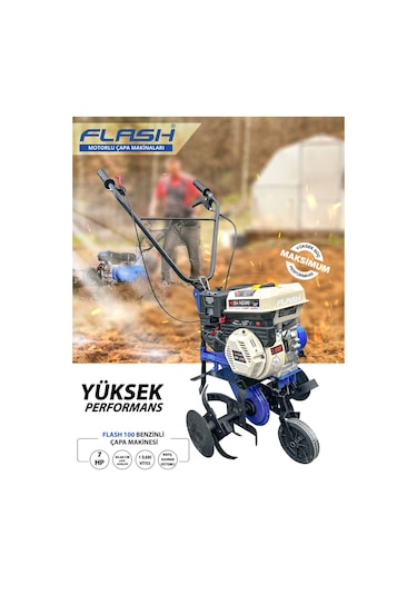 Flash 100 7 Hp Shineray Yeni Nesil 1 İleri Vites Motor Benzinli Çapa Makinesi