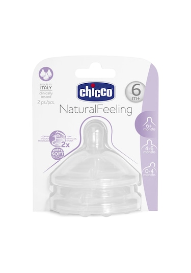 Chicco Naturalfeeling 6 Ay+ Hızlı Akış Biberon Emziği 2'Li