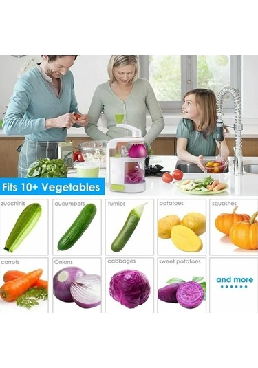 Dancemonkey Cbtx Çok Fonksiyonlu Manuel Sebze Rende Patates Havuç Kesici, Dilimleyici, Rastgele Renk Teslimatı Beyaz