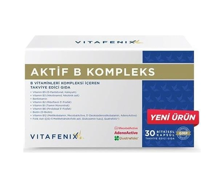 Vitafenix Aktif B Kompleks 30 Bitkisel Kapsül