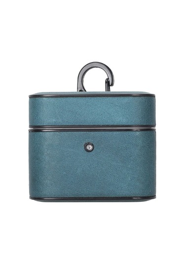 Toyigoo Toyigoo Casquet Apple Airpods 3.nesil Uyumlu Deri Kılıf Aa32 Mavi