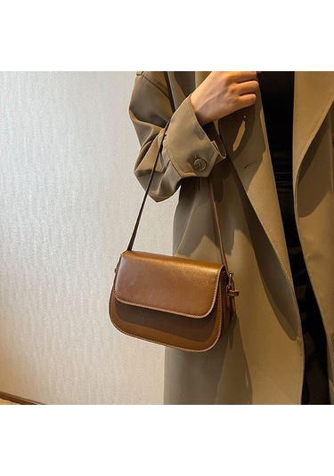 Moda Kadın Çapraz Askılı Çanta Küçük Kare Çanta-kahverengi 1 Çok Renkli