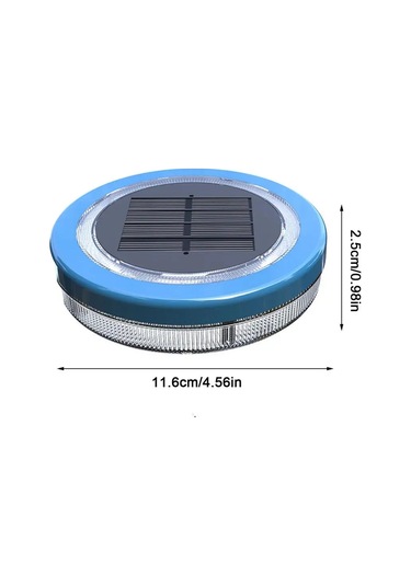 Güneş Led Havuz Işık Sualtı Güneş Duvar Lambası Su Geçirmez Açık Mavi