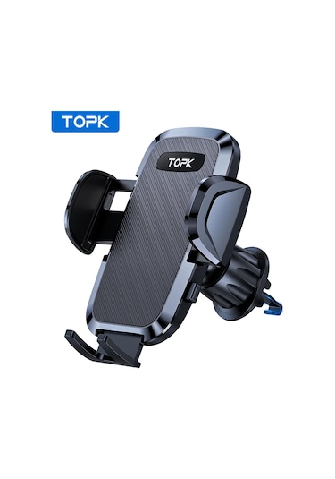 Topk D36-g Evrensel Araç Telefon Tutucu 360 Dönebilir Klipsli Montajblack Black