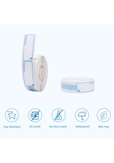 Dofolink D11/d110/d101 Uyumlu Mavi Termal Kablolu Etiket Kağıdı Rulo - 12.5x99mm 70lucky 1 Rulo