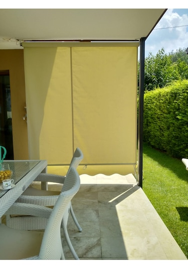 Balkon Stor Perde Bordo Renk Akrilik Kumaş 200 X 230 Bordo