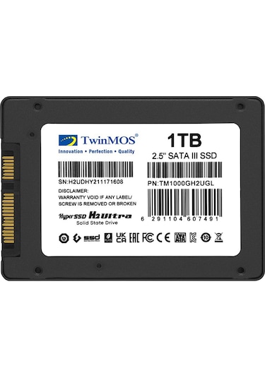 Twinmos TM1000GH2UGL 2.5" 1 TB 580/550 MB/S TLC 3D NAND Sata 3 SSD