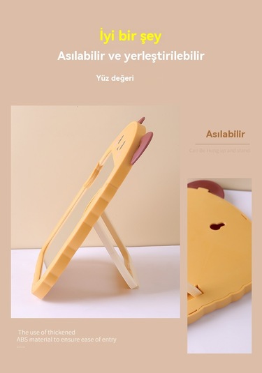 Aurora Plasik Katlanabiler Makyaj Aynasıkal İle Anlaştık Masasüsügiyme Aynası Pembe