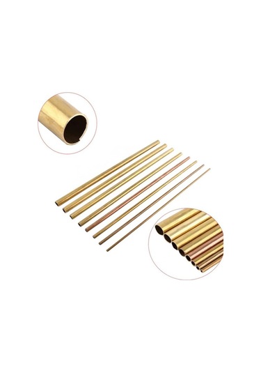 1 Adet Pirinç Boru Dıy Tüp Yuvarlak Çap 2/3/4/5/6/7/8/10/14/16/20mm L200mm 300mm Pirinç Boru Pirinç Boru Kesme