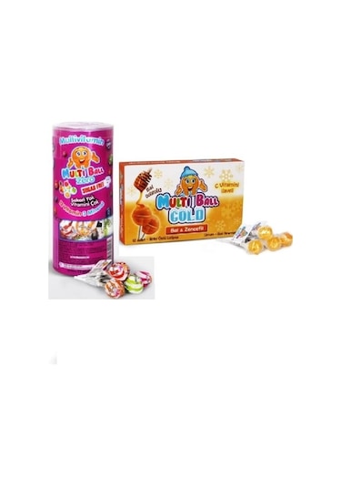 Multi Ball Multivitamin Şekersiz Lolipop+bal&zencefil Lolipop Pastil