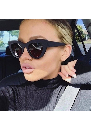 Cestello Vintage Cat Kadın Güneş Gözlüğü Siyah Excat4
