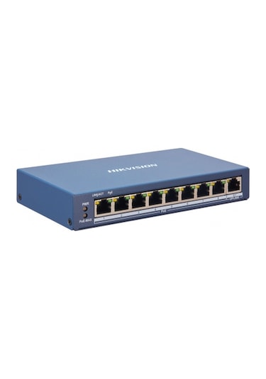 Hikvision DS-3E1309P-EI 9 Port 10/100. 8X Poe 123 W Yönetilemez Switch