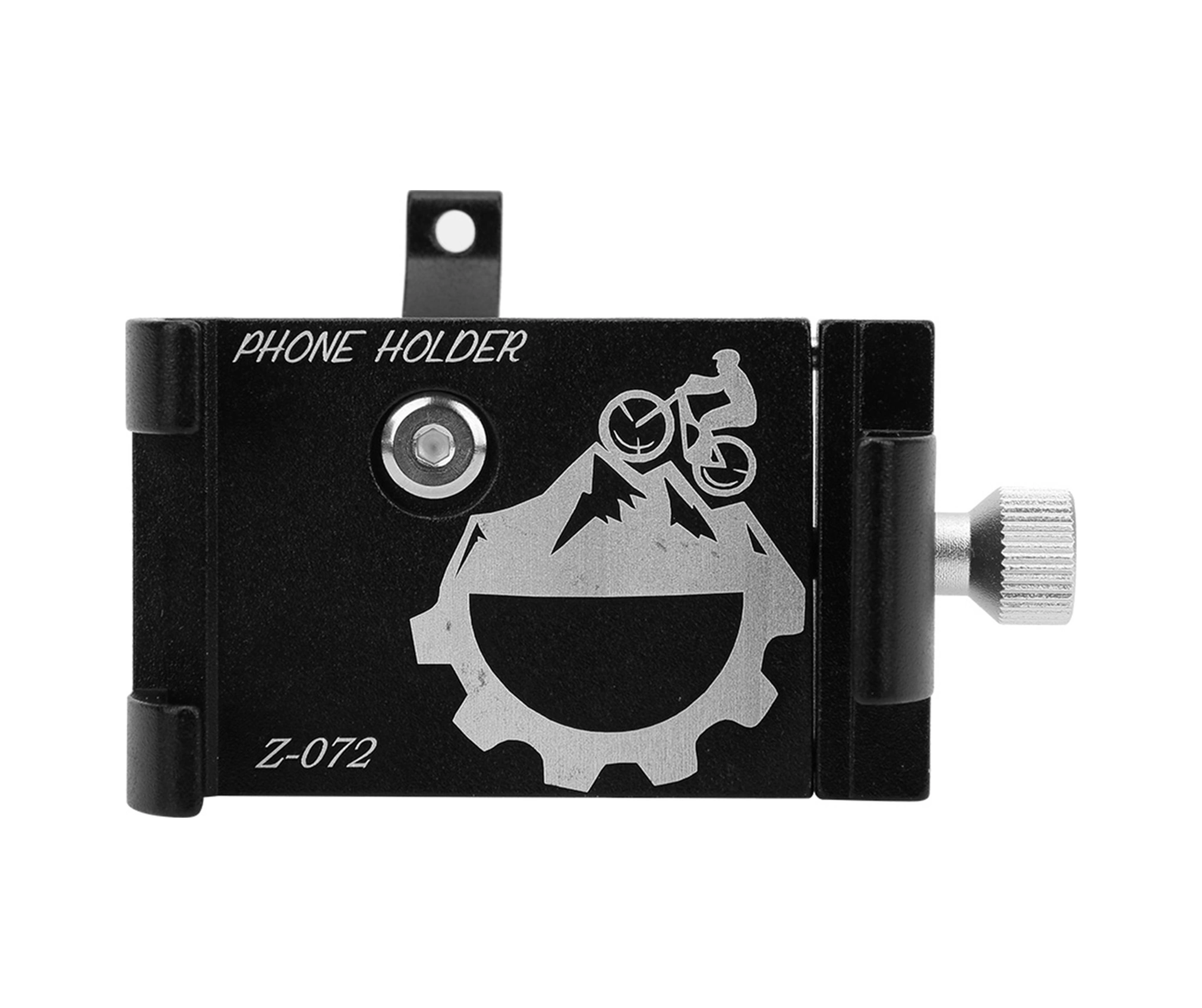 Vkemall Alüminyum Alüminyum Bisiklet Telefon Tutucusu, Motor, Elektrikli Scooter İçin Üç Tırnaklı Gravite Tasarımı, 55-100mm Telefonlar Ve 22.2-31.8mm Saplar İçin Uyumlu, Siyah Siyah