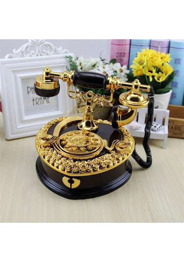 Nostaljik Telefon Müzik Kutusu Çekmeceli
