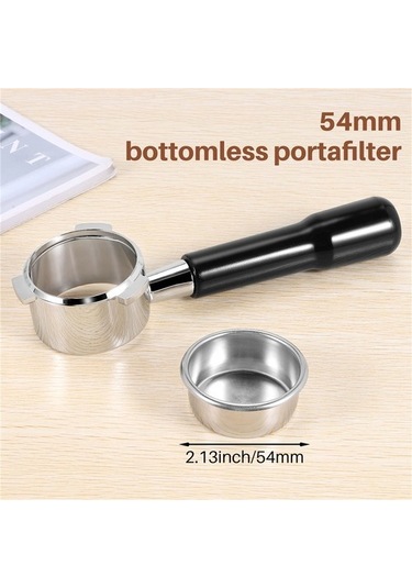 Metabagua Barista Express Bes870xl Bes870bsxl Bes878bss Bes880bss Bes840xl Ve Daha Fazlası Için 54mm Dipsiz Portafiltre B Jpfr6m Siyah