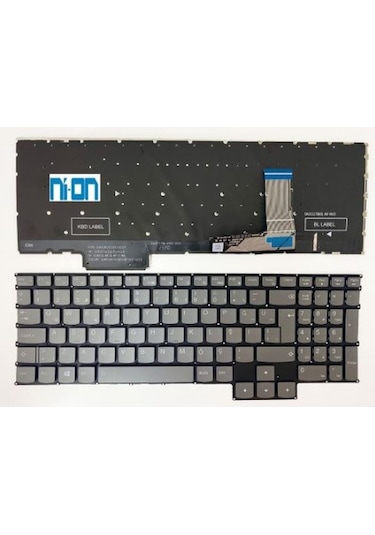 Nion Lenovo Loq 15ıax9ı Type 83fq Uyumlu Notebook Klavye Kül Rengi Aydınlatmalı Tr