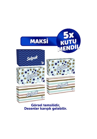 Selpak® Maxi Kutu Mendil 5'li