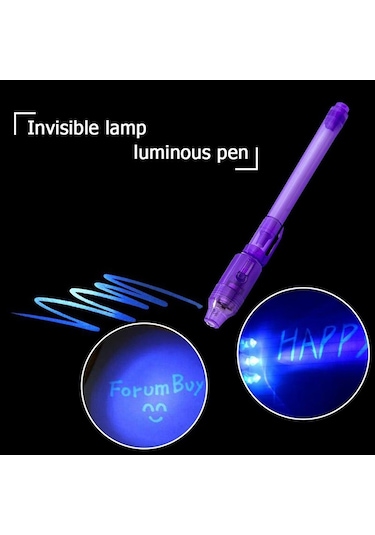 10 Pcs Yaratıcı Sihirli Uv Işık Görünmez Mürekkep Kalem İşaretleyici Kalem Mor Diğer