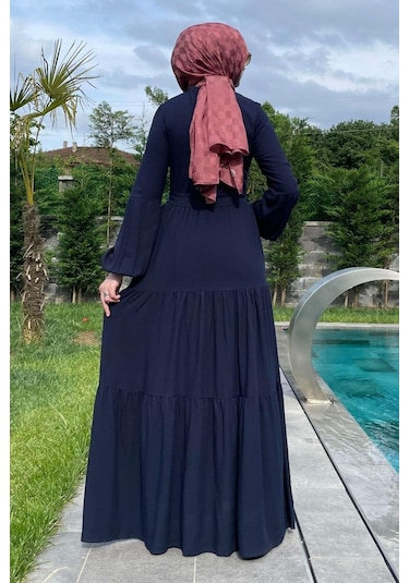 Asil Lacivert Elbise Lacivert