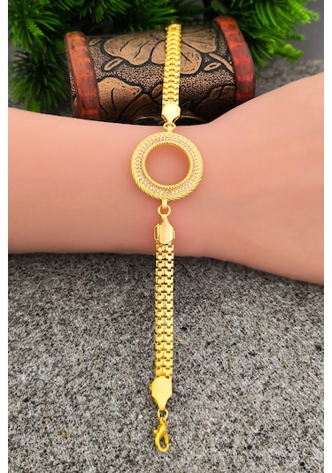 Çeyrek Altın Takılan Bileklik Kadın Çeyrek İçin Bileklik Bt059 Sarı