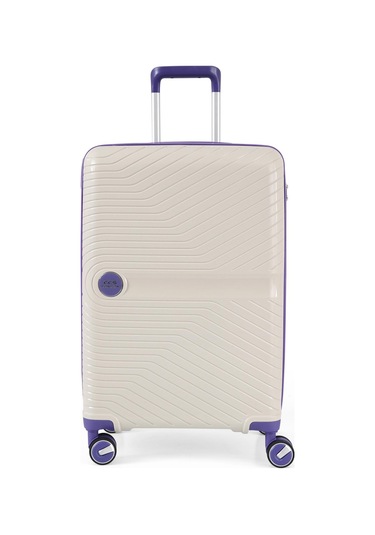 Ççs 5239 Polipropilen 3 Lü Valiz Seti Beyaz-mor Beyaz - Mor