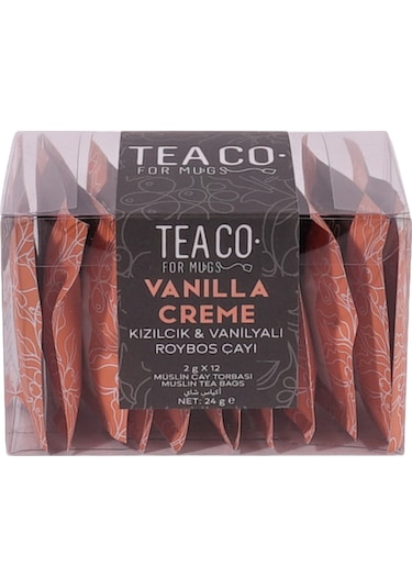 Tea Co. Vanilla Creme Kızılcık & Vanilyalı Roybos Çayı Müslin Torba 12 x 2 G