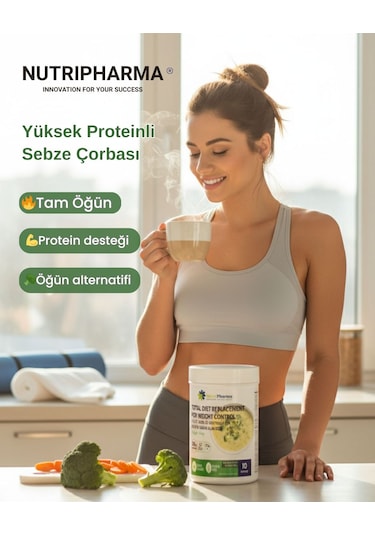 Whey Proteinli Diyet Sebze Çorbası Yüksek Proteinli Çorba Öğün Tozu, 600g Diğer