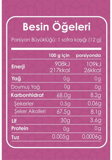 Sweetwell Stevia Prebiyotik Lifli Toz Tatlandırıcı 500 G x 3 Adet