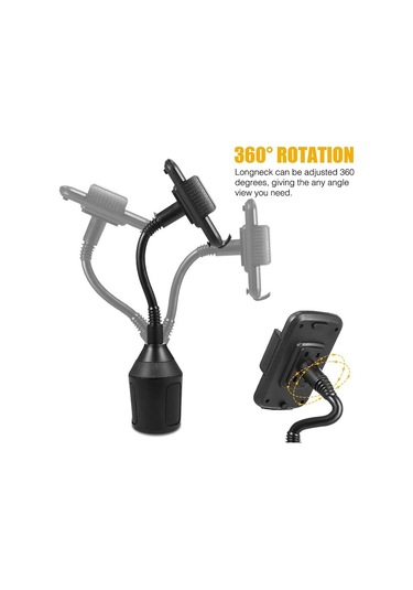 Soulader Araç İçin Pratik Ve Şık Bardak Tutucu, Seyahatlerinizde Konfor Sağlayan Aksesuar Siyah