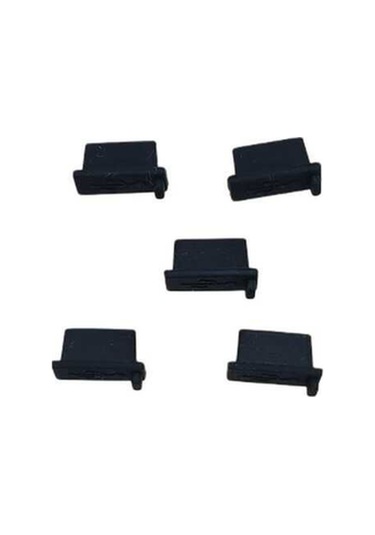 Tüm Usb Portlara Uyumlu Toz Ve Kir Önleyici Usb Soket Koruyucu Tıpa Slikon 5 Adet Siyah