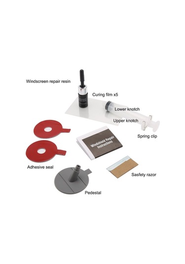 Qingmipy Oto Cam Çatlak Ve Yırtık Tamir Seti - Dıy Cam Görünürlüğünü Geri Yükleyen Enjeksiyonlu Reçine İçeren Tamir Aracı