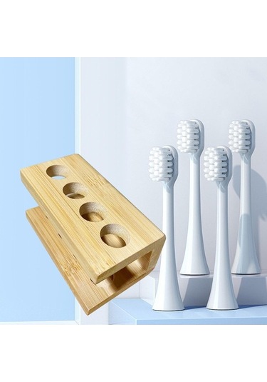 Pazly Tutucu Suntek Magideal Kafaları Fırçası Elektrikli Diş Ahşap 4-delik Bf Diğer