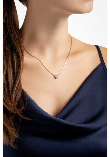 So Chic Aşk Rüyası 18 Ayar Beyaz Altın Kaplama 45 Cm Gümüş Minimal Kolye Beyaz